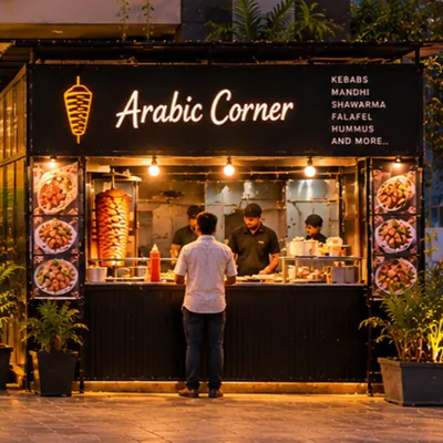 Bold Arabic flavours served fresh from the casual street-side Arabic Corner at Hotel CAPS