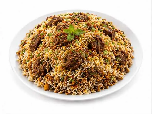 Beef Biriyani intensely flavoured local beef fragrant basmati