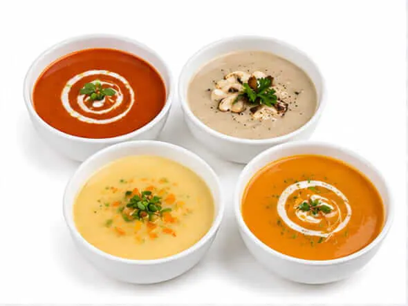Cream Soup rich velvety tomato mushroom veg chicken