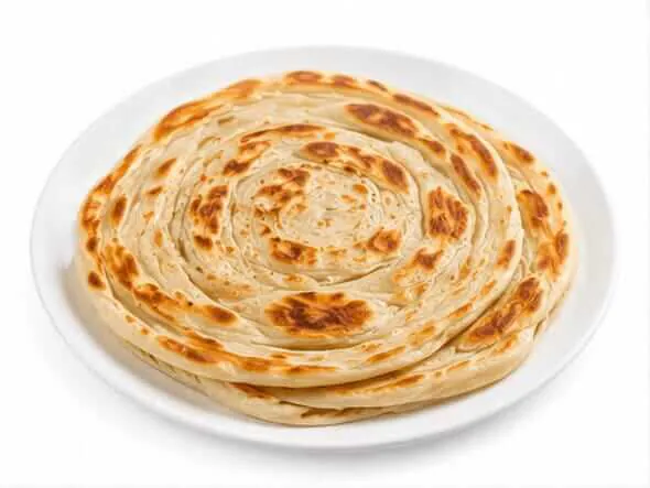 Wheat Porotta healthy layered whole wheat flatbread
