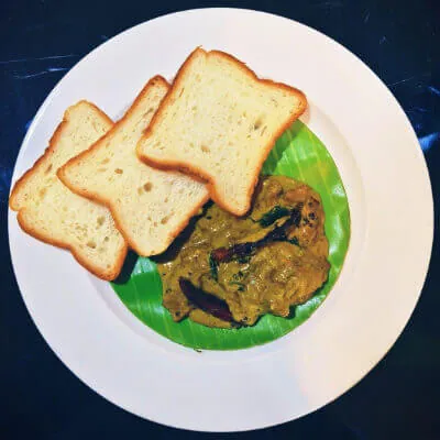 Bread toast served with a savory side dish