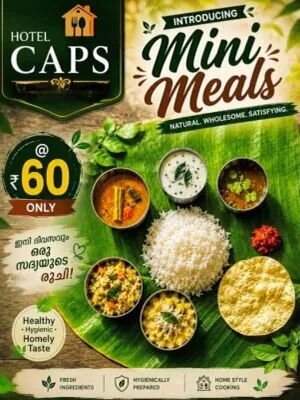 Hotel CAPS mini meals with rice and assorted side dishes